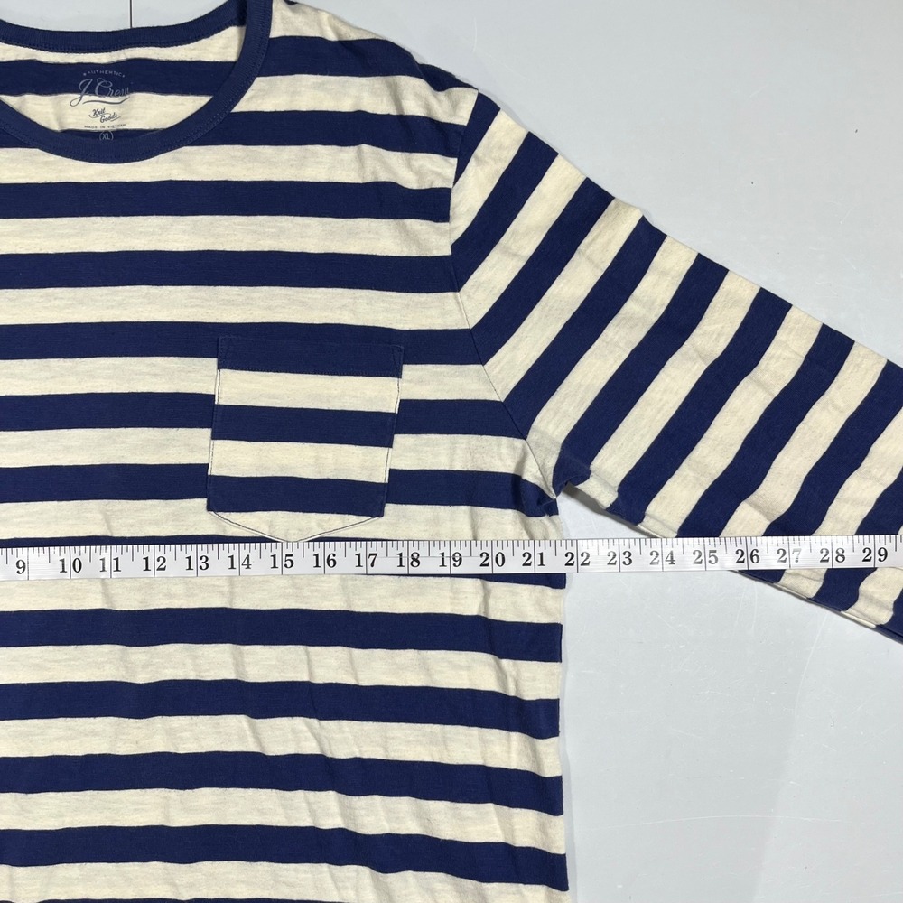 J. Crew Fisherman Nautical Striped Long Sleeve Tee Shirt Womens XL - Picture 6 of 9